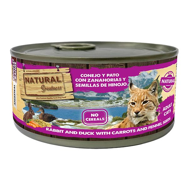 Natural Greatness Complet Conejo pato 185gr para gato