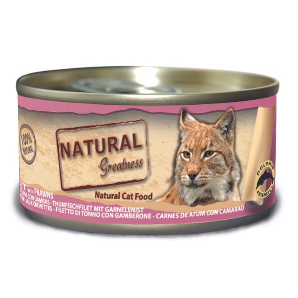 Natural Gretaness Lata Classic atun gamba 70gr para gato