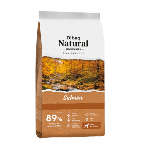Dibaq Natural Moments perro adulto salmón NatuMascota
