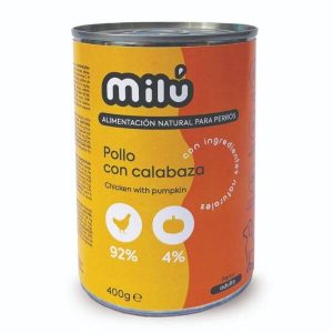 Milu Monoprotéico 400gr – Pollo con calabaza